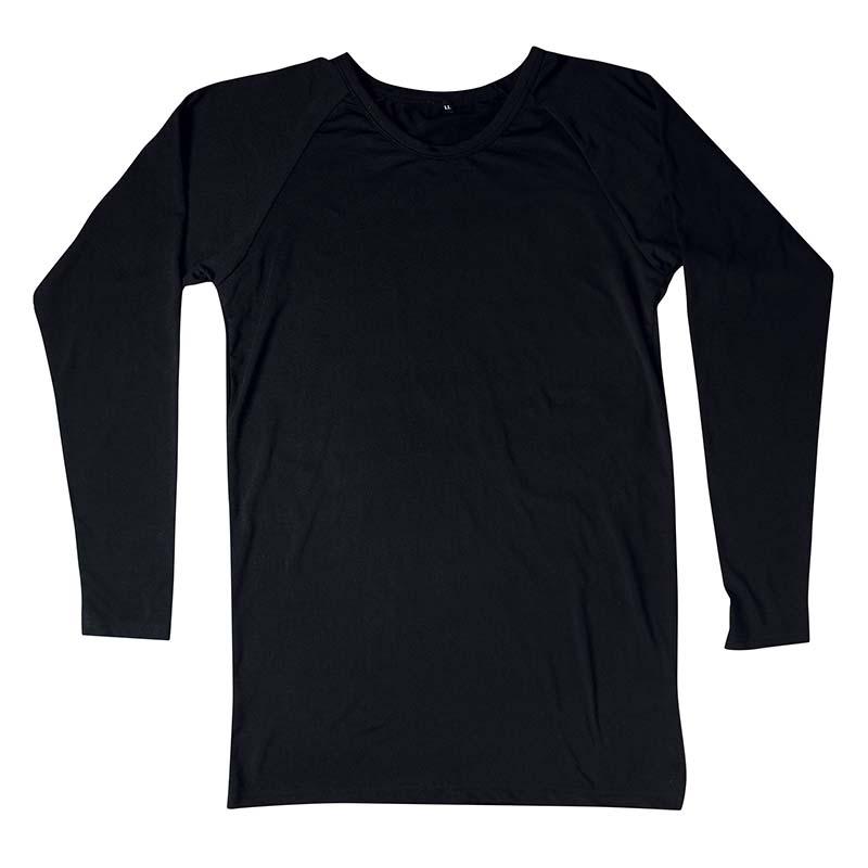 防寒ウェア ピーチ起毛Tシャツ TMF-350 黒 メンズ インナー 防寒 保温 冬 アウトドア スポーツ 除雪 作業 カヴァーワーク D | 
