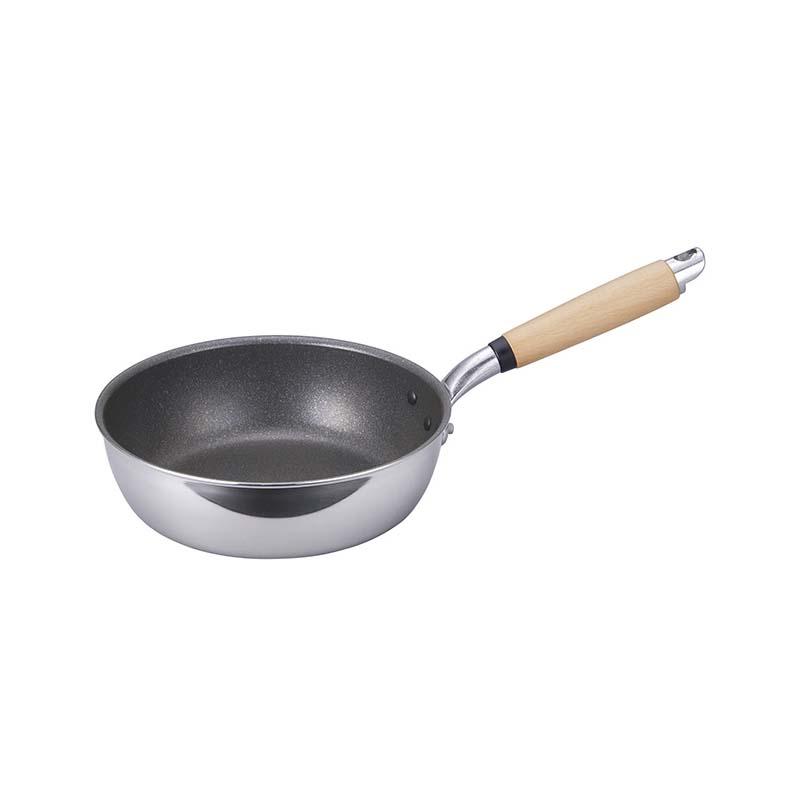 フライパン 極ふかみ IH 深型フライパン 22cm IH対応 国産 北陸アルミニウム キッチンウェア 調理器具 金TD | 