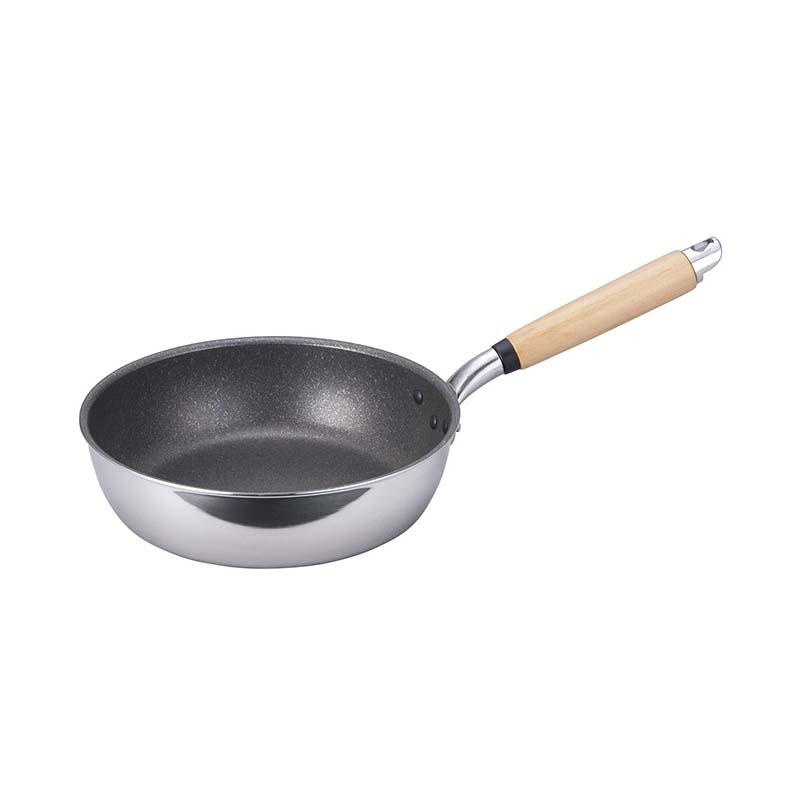 フライパン 極ふかみ IH 深型フライパン 24cm IH対応 国産 北陸アルミニウム キッチンウェア 調理器具 金TD | 