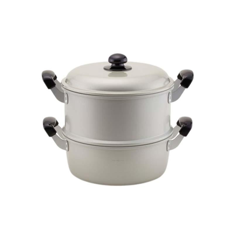 鍋 ゆうげ紀行 蒸し器セット 26cm ガス火用 国産 北陸アルミニウム 蒸し器 せいろ なべ キッチンウェア 調理器具 金TD | 