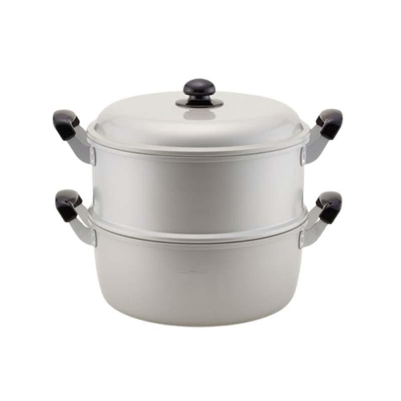 鍋 ゆうげ紀行 蒸し器セット 30cm ガス火用 国産 北陸アルミニウム 蒸し器 せいろ なべ キッチンウェア 調理器具 金TD | 