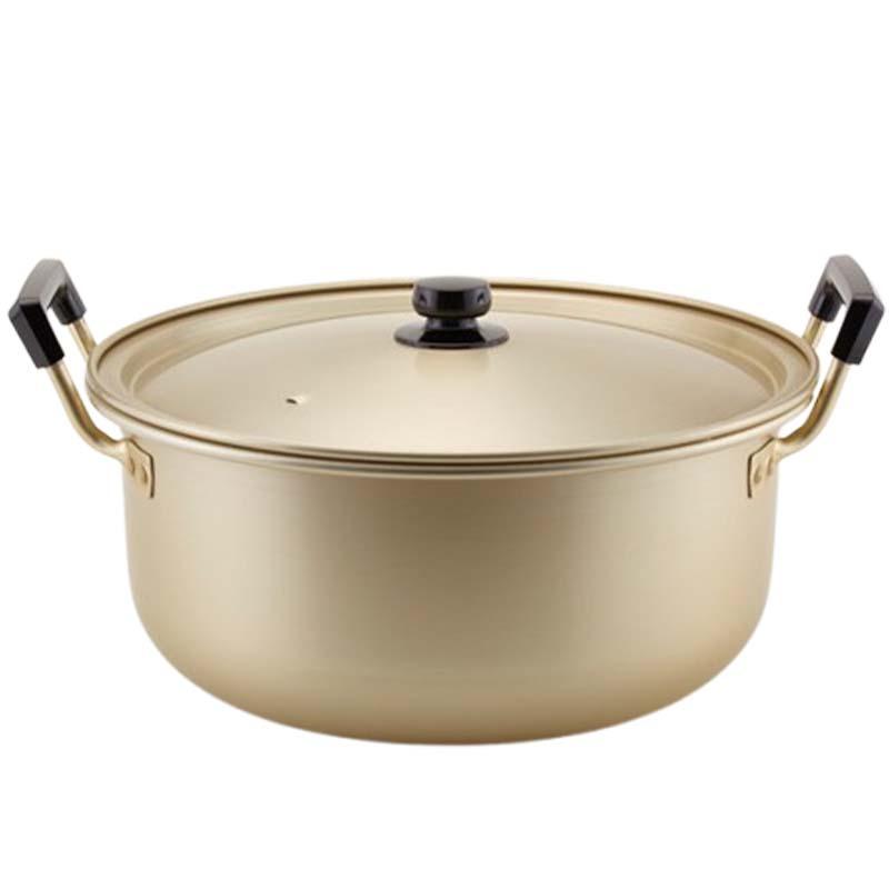 鍋 純しゅう酸味づくし 両手鍋 40cm ガス火用 国産 北陸アルミニウム なべ キッチンウェア 調理器具 金TD | 