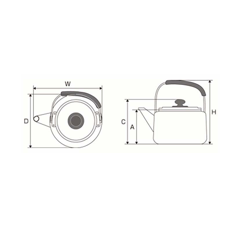 やかん フェミナ ケットル 5L ガス火用 北陸アルミニウム ケトル キッチンウェア 調理器具 金TD |  | 01