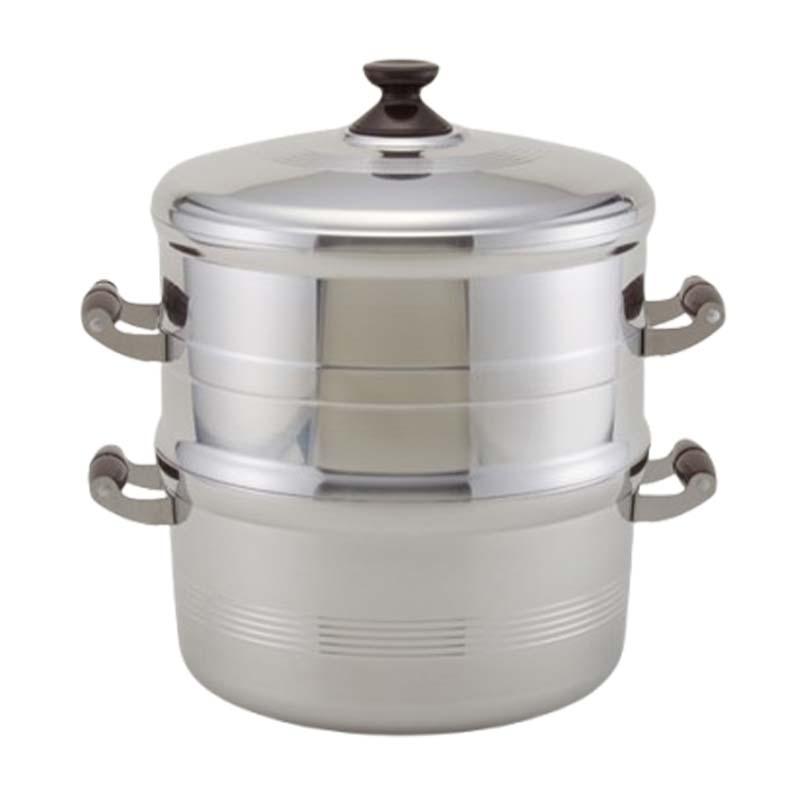 せいろ DX長生セイロ セット 一重 28cm 竹スノコ付 ガス火用 北陸アルミニウム 蒸し器 キッチンウェア 調理器具 金TD | 