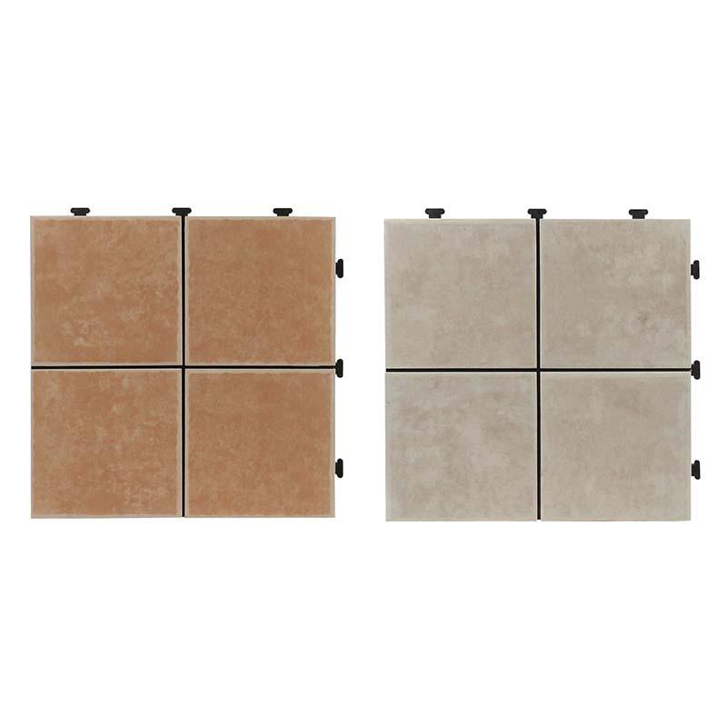 タイル ジョイント式タイルデッキパネル 4P 30×30cm 12枚 マツモト ジョイントタイル 庭 ベランダ ガーデン カ園 個人宅配送不可 代引不可 | 