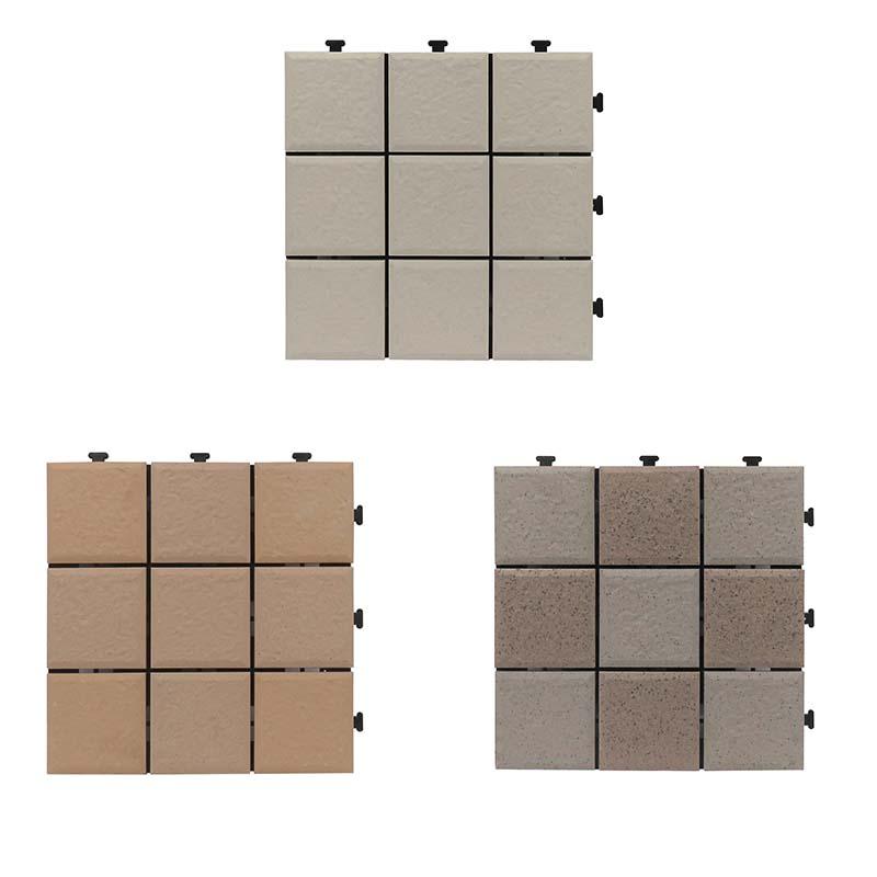 タイル ジョイント式タイルデッキパネル 9P 30×30cm 12枚 マツモト ジョイントタイル 庭 ベランダ ガーデン カ園 個人宅配送不可 代引不可 | 