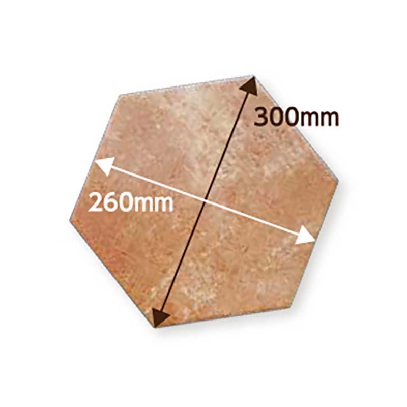 タイル ヘキサゴンジョイントタイルテラコッタ 六角形 HT-6 30×26cm 10枚 マツモト ジョイントタイル 庭 ベランダ ガーデン カ園 代引不可 |  | 01