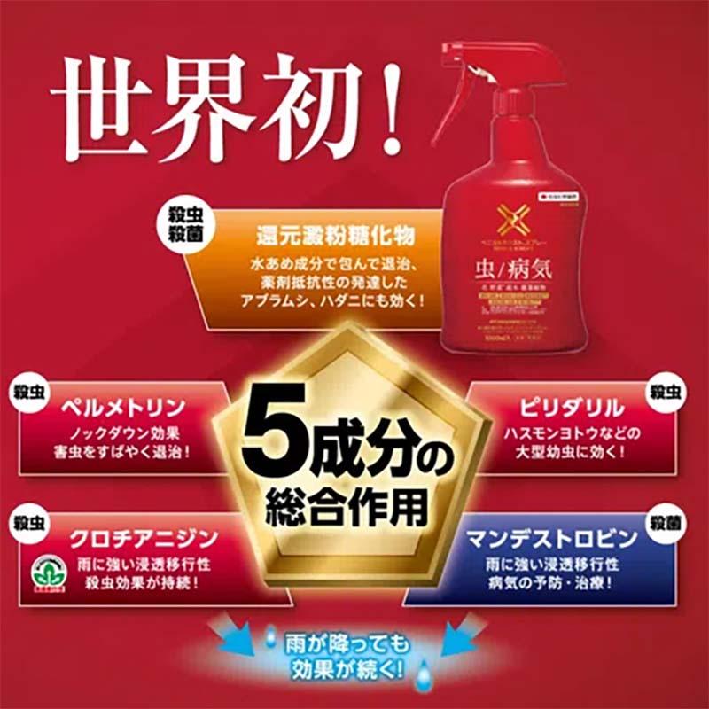 殺虫殺菌剤 ベニカXネクストスプレー 1000ml 15本 KINCHO園芸 スプレー 殺虫 殺菌 害虫対策 家庭菜園 園芸 ガーデニング カ園 個人宅配送不可 代引不可_3