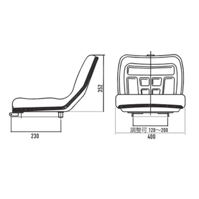 オペレーターシート SN-22 跳ね上げタイプ 424-00-0000-5 マクシス Maxis 農業機械用 オK 個人宅配送不可 代引不可 |  | 01