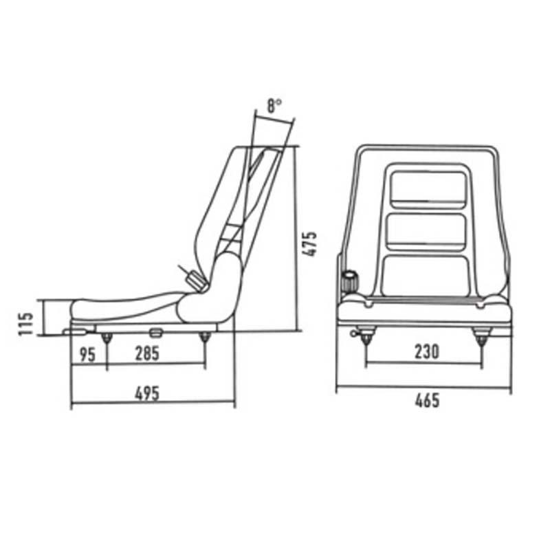 オペレーターシート SC3 スライドレール付 リクライニング付 424-00-0000-3 マクシス Maxis 農業機械用 オK 個人宅配送不可 代引不可 |  | 01