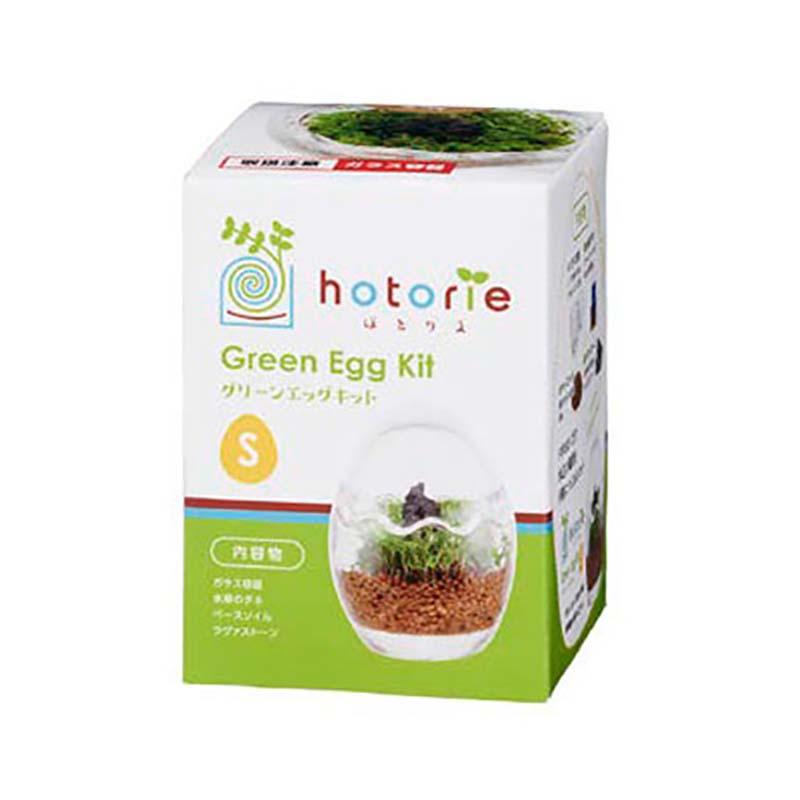 ほとりえ グリーンエッグキット S 6個 水作 ガラス容器 水草 水草キット インテリア カ園 代引不可 | 