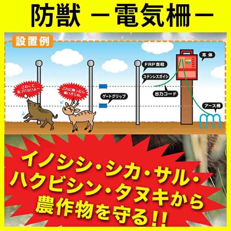 10個 電柵用ゲートグリップ 電気柵 出入り口用ハンドル ノブ 防獣 害獣対策 イノシシ等 シN DZ | SHINSEI | 01