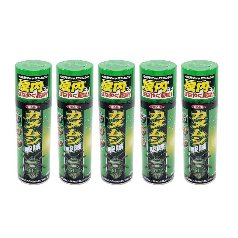 5本 ムシクリン カメムシ用 エアゾール 480ml カメムシ 駆除 スプレー 侵入防止 クモ タカラダニ アリガタバチ かめむし 害虫駆除剤 害虫対策 イカリ消毒 福K DZ | 