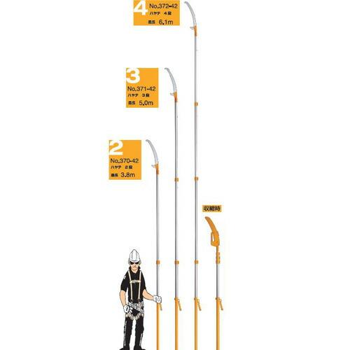 シルキー ハヤテ 4段 420mm 372-42 Silky 三冨D : 農業用品販売の