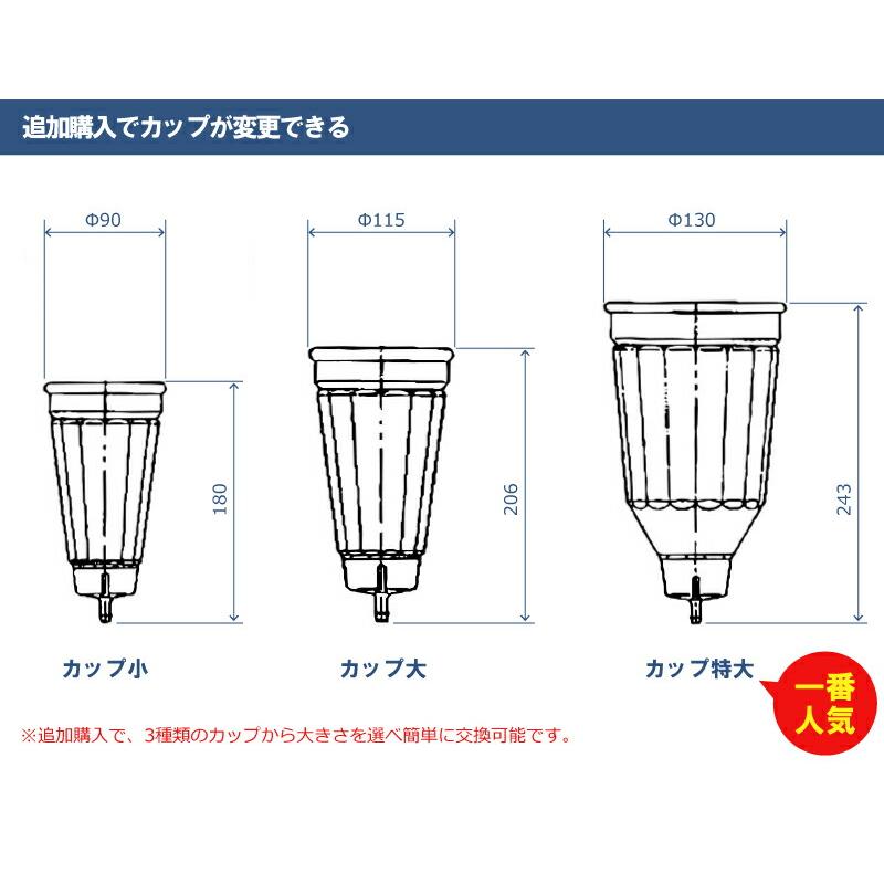 2個 ジベレリン 処理器 らくらくカップ2 特大 本体 ぶどう 巨峰