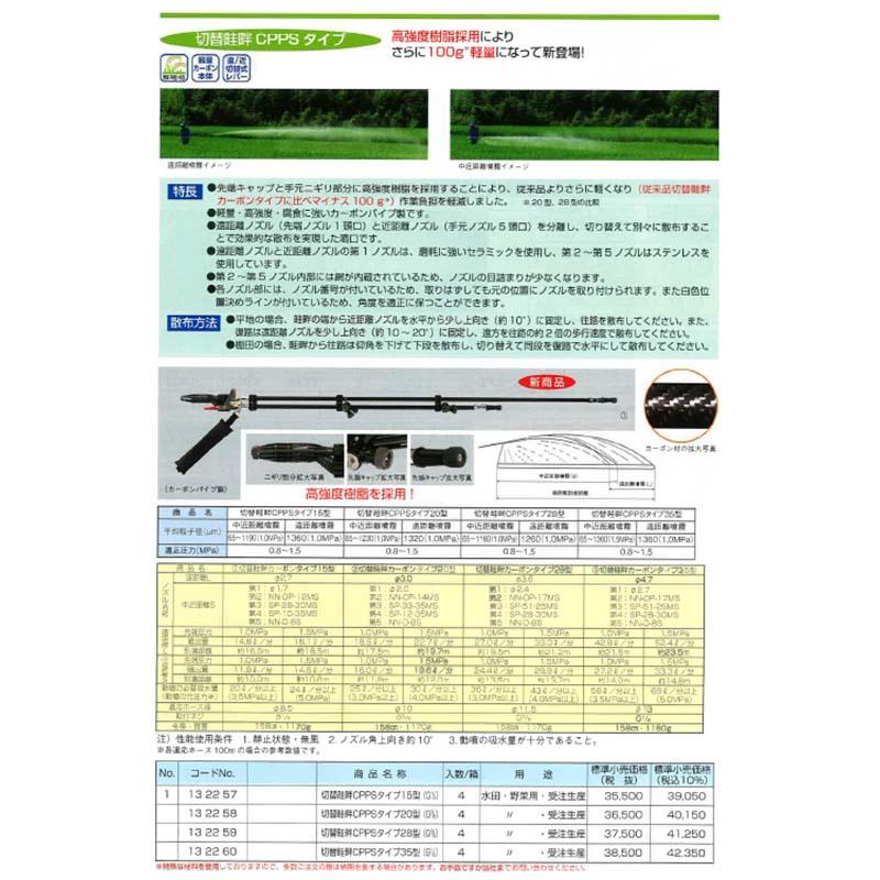 切替　畦畔　CPPSタイプ　G3　噴口　(132258)　20型　工業　防J　ヤマホ　個人宅配送不可　代引不可