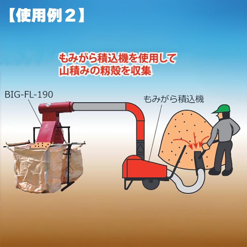 籾殻収集器 BIG-1L もみがらビッグ 1袋用 入口径220mm スタンド無し