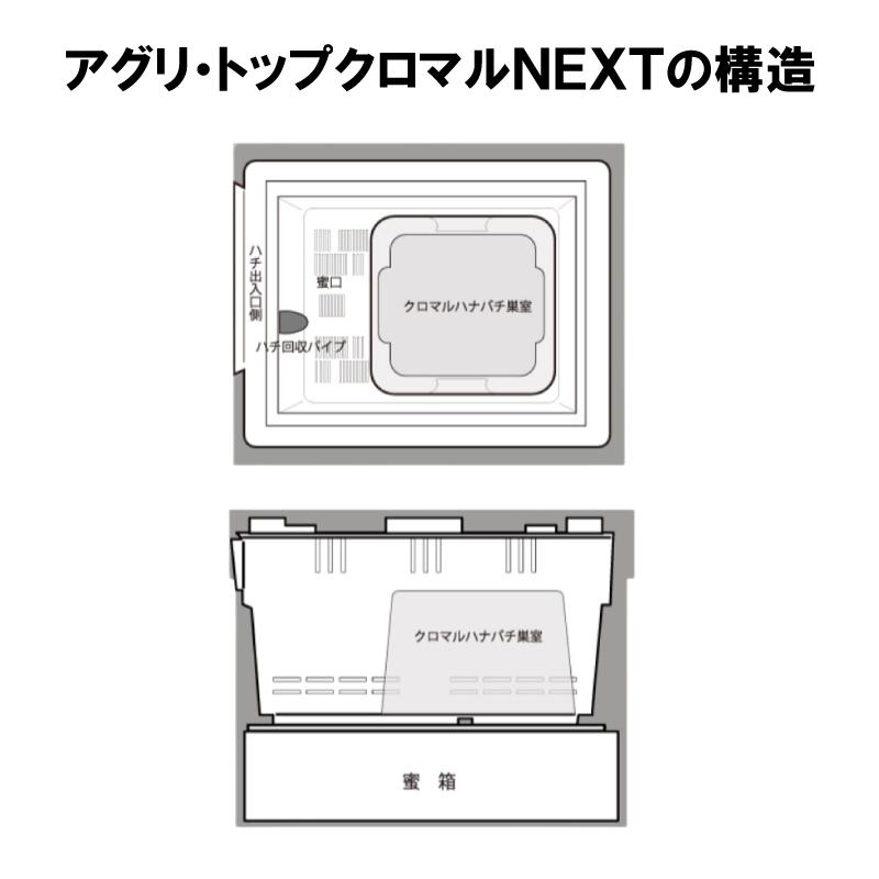 2箱 アグリ・トップ クロマルNEXT クロマルハナバチ 受粉用蜂 ハチ