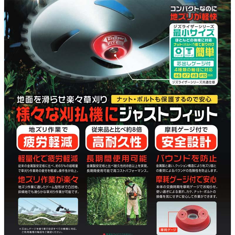 5個 ジズライザーフィット60 ZAT-H20A60 安定板 草刈り機用部品 北村