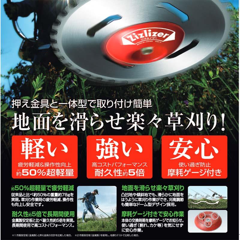 メール便 ジズライザー ZAT-H20A 緑 刈払機用安定板 草刈り機用部品