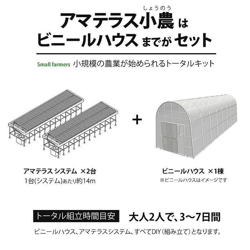 組み立てるだけ／ 水耕栽培装置 アマテラス小農 組み立て式 システム2 