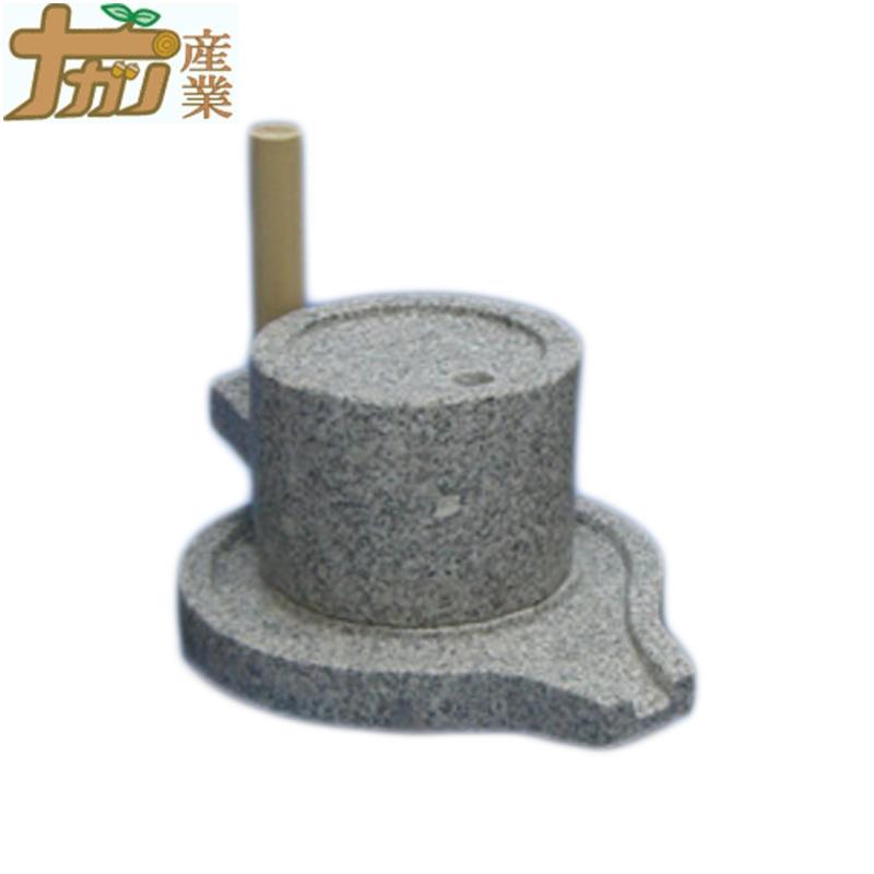 みかげ石 皿型挽臼 18型 27×33cm そば 米 穀物 製粉 石臼 ナガノ産業