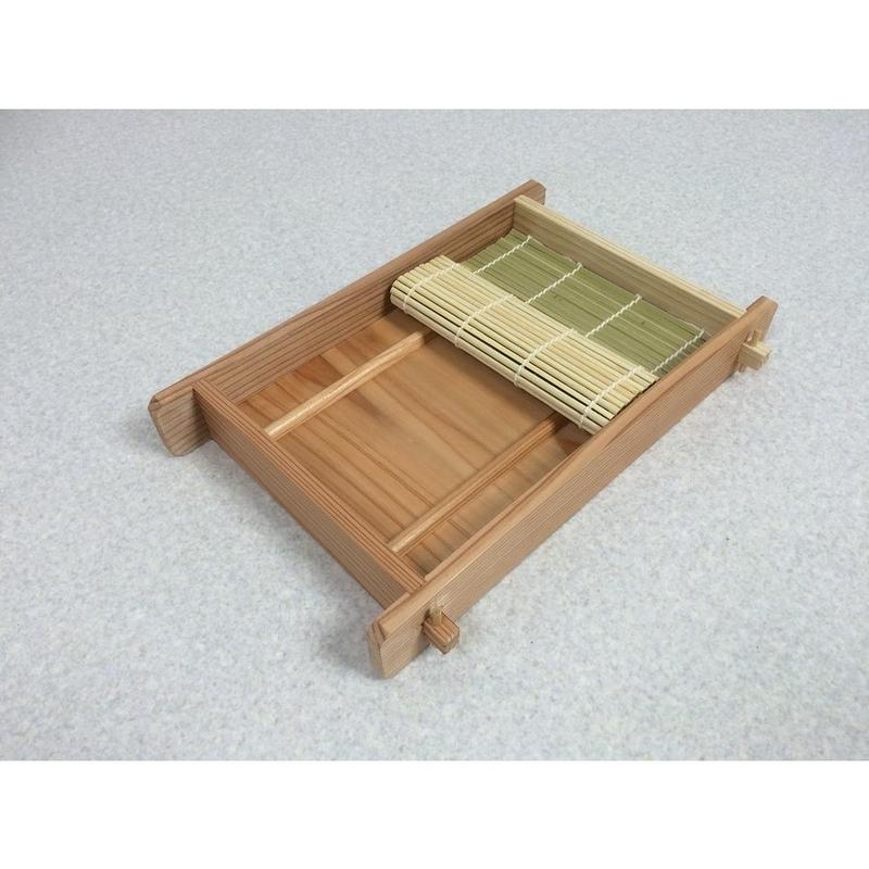 天然杉製 そばへぎ 2人前用 竹す付き 33×23cm そば ナガノ産業 代引