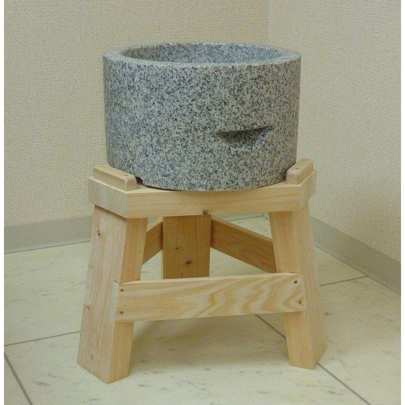 ひのき製もち臼木台 ( みかげ石 もち臼 1升用 専用木台 ) 日本製 木台
