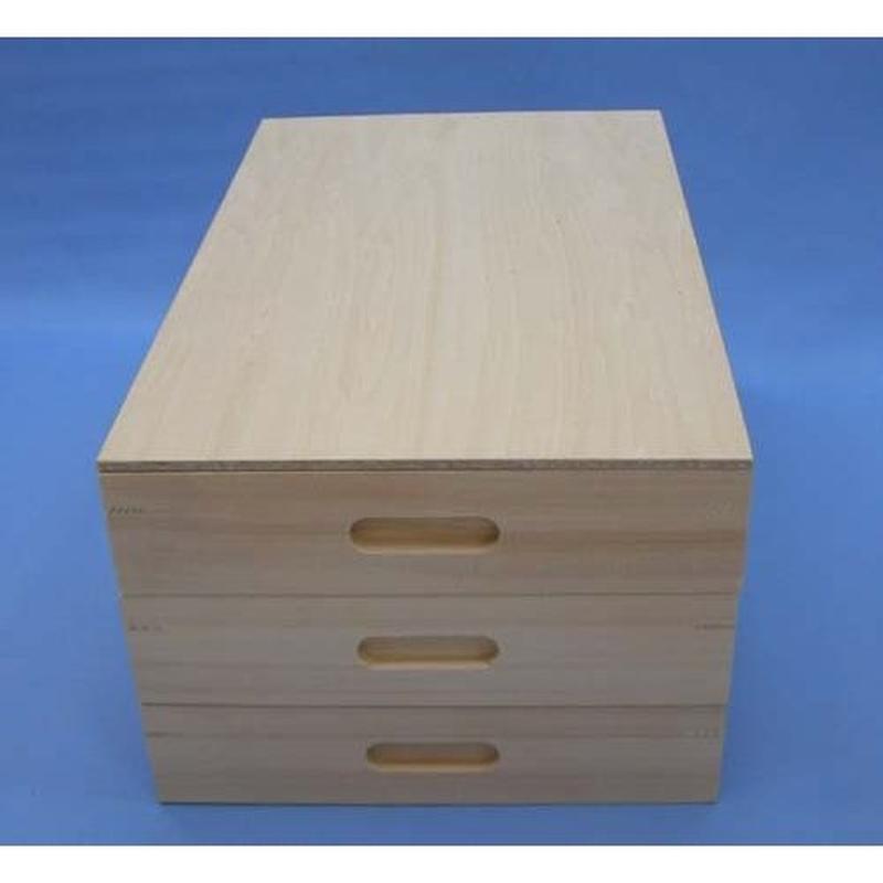 総桐 ふた付き もち箱 3段 33×60cm 餅 木箱 ナガノ産業 代引不可