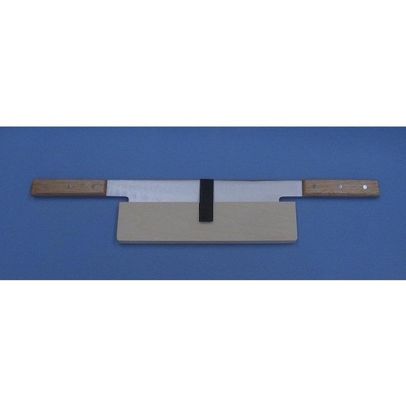 両手持ち餅切りカッター ステンレス 刃渡り24cm もち カッター ナガノ