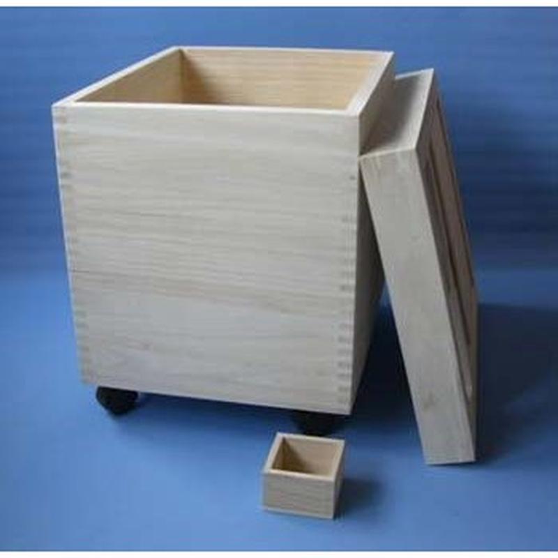 米びつ 桐 30kg 桐製米びつ 桐製一合マス付 DX-30 39×47cm (取外し式