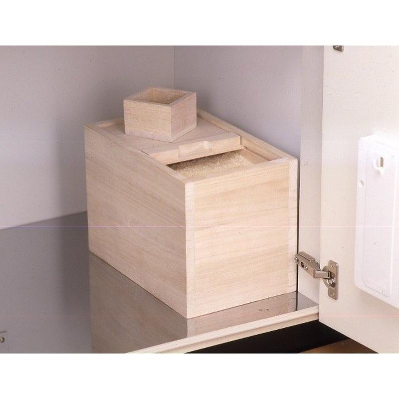 米びつ 桐 10kg 桐製米びつ ST-10 桐製一合マス付 24&times;39cm (スライド式フタ) 米 米櫃 日本製 桐 ナガノ産業 代引不可