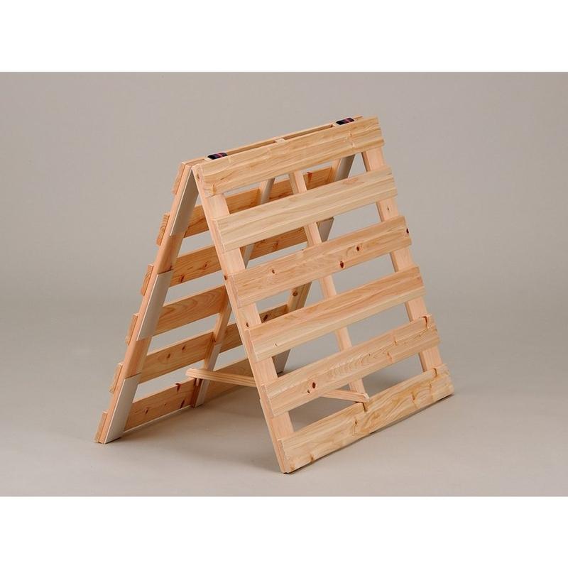 ひのき二ツ折り すのこベッド ベビー用 70×120cm 桧 すのこ ベッド