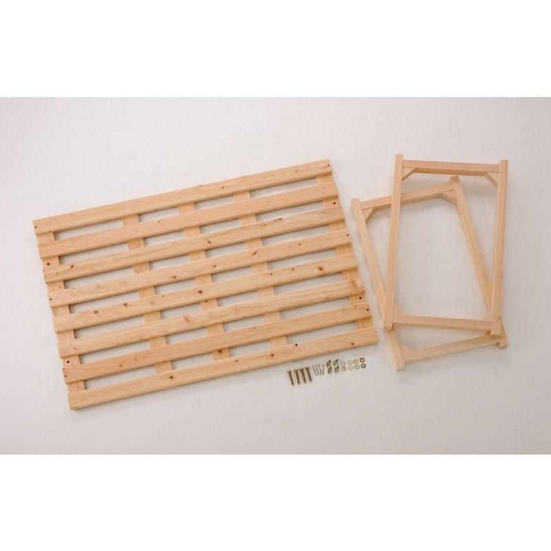 ひのき押入れ収納台 110×75cm 桧 収納台 ナガノ産業 代引不可の画像