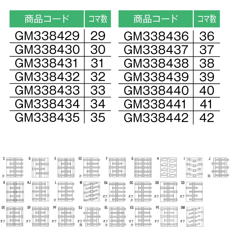 コンバイン ゴムクローラ GM338435 2個 幅330mm × ピッチ84 × コマ数35 東日興産 ヤンマー CA100 CA105 CA130 CA135 高耐久 オK 個人宅配送不可 代引不可 - 13