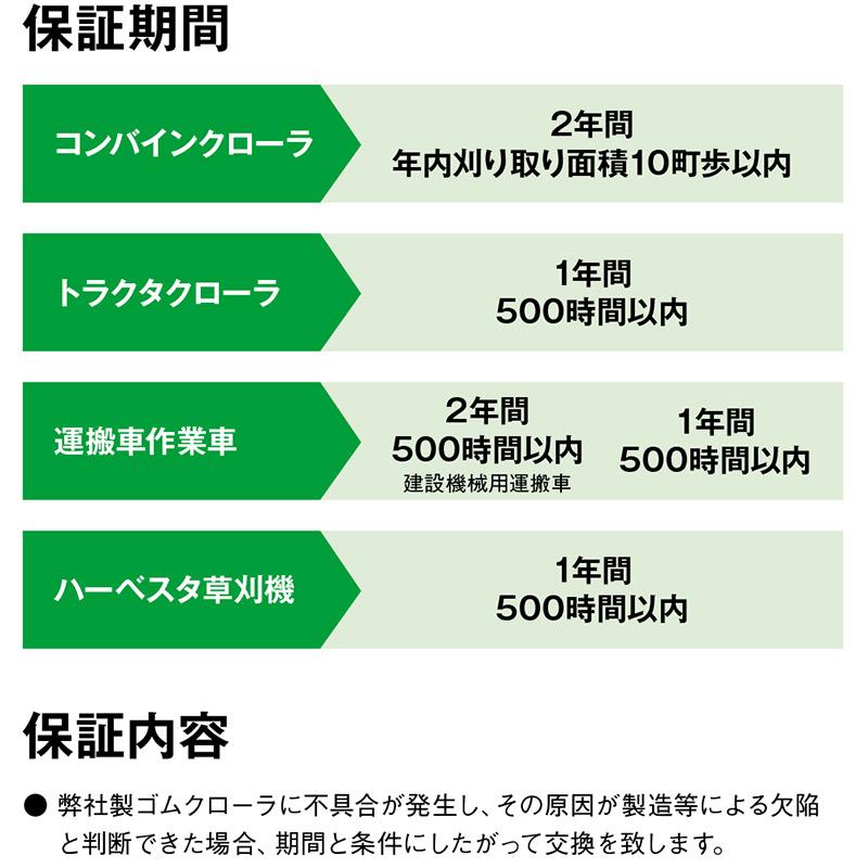 コンバイン ゴムクローラ GY408438 2個 幅400mm × ピッチ84 × コマ数38 東日興産 ヤンマー GC218 GC218G 高耐久 保証付き オK 個人宅配送不可 代引不可 - 10