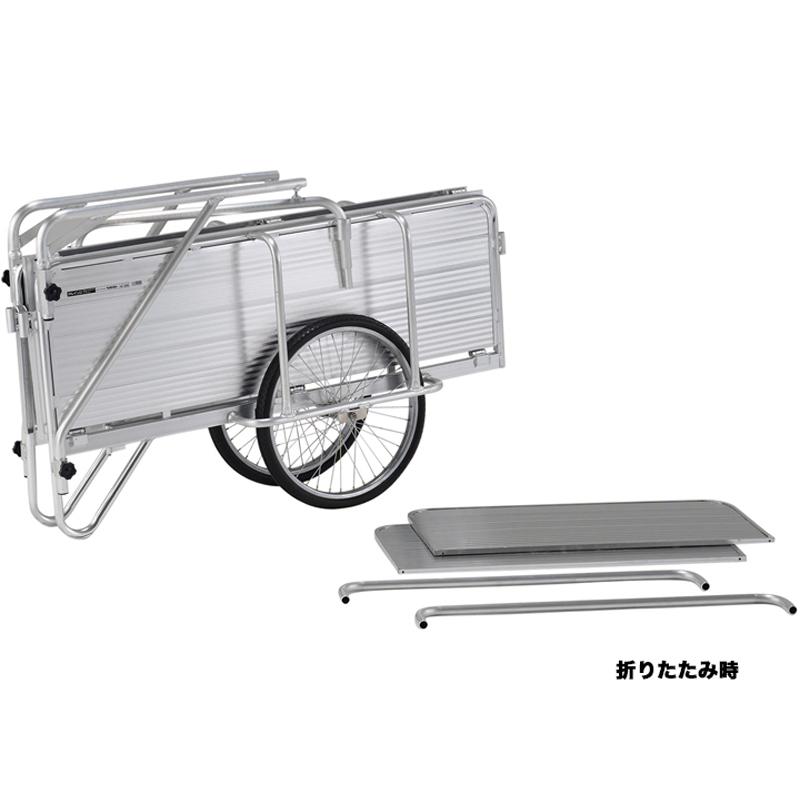 折りたたみ式リヤカー 荷台サイズ 1200×800×400mm HK150E コンパクト
