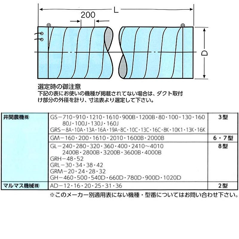 米麦 乾燥機用 排風ダクト 短管 TK型 1m 直径540 適用ダクト:SPA-8