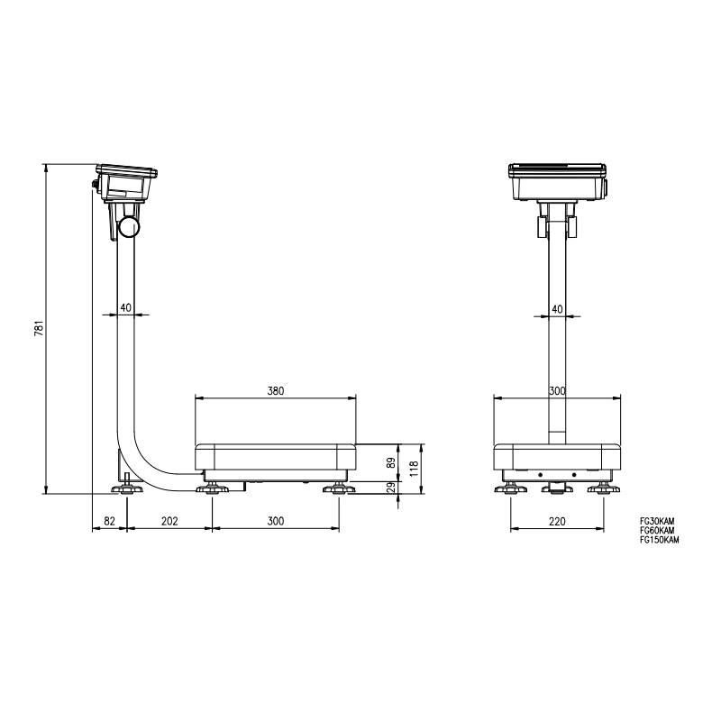 A&D デジタル台はかり FG-60KAM-K ひょう量 60kg 検定付き 計測 計測器