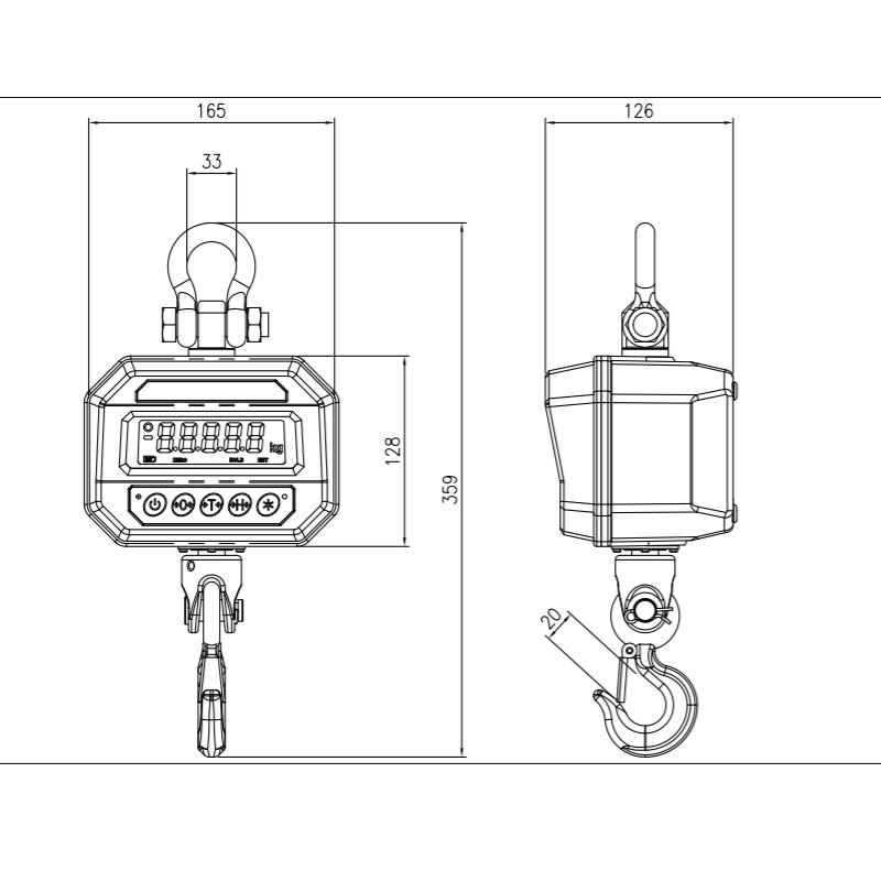 A&D 防塵 防水クレーンスケール FJ-K500i ひょう量 500kg 計測 計測器 計量 測量 測定 電子 デジタル エーアンドディー 宇N 代引不可の画像