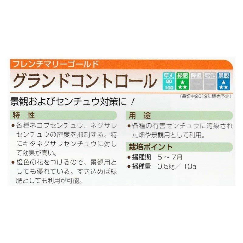 種 200g フレンチマリーゴールド グランドコントロール 緑肥作物 春まき主体 景観用 タキイ種苗 米S 代引不可|plusysbtob|02