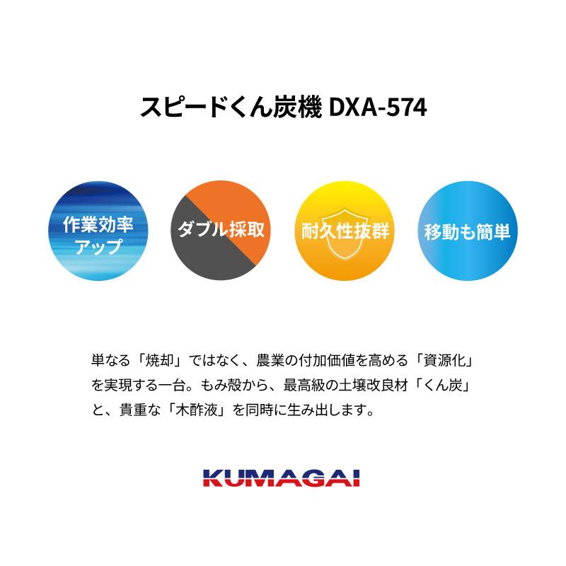 スピードくん炭機 DXA-574 キャスター付 大型タイプ くん炭 燻炭 木酢