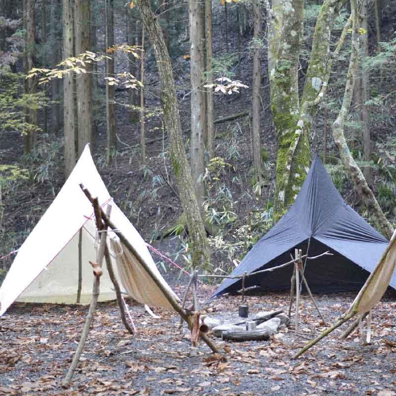 たき火タープ 3×3 ブッシュクラフト BushCraft 代引不可 : 49326 