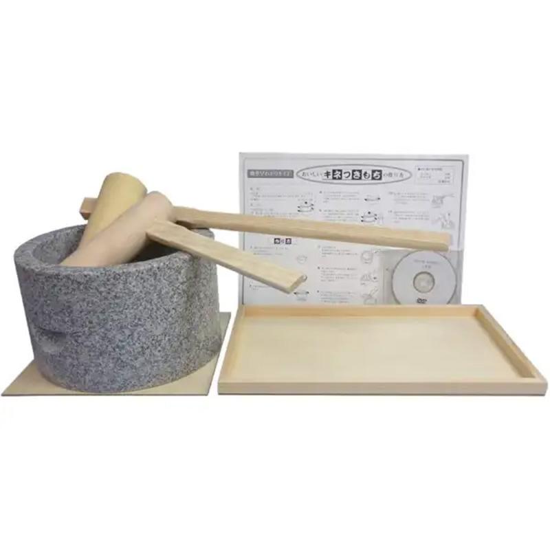 値下げ【美品】もち臼セット みかげ石1升用 DVD付き みかげ石 もち臼セット 1升用 DVD付き 23312 家庭用 子供 餅 もち もち