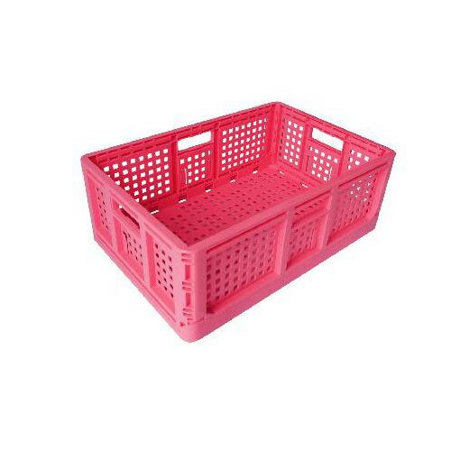 折りたたみコンテナ ピンク 10個セット 安全興業 個人宅配送不可 代引