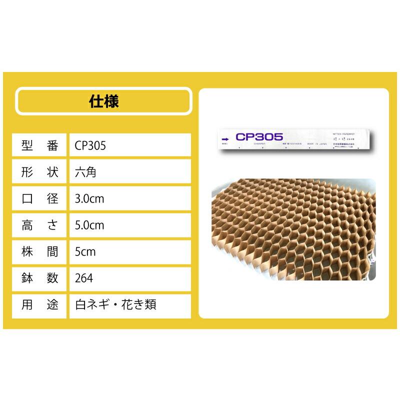 150冊 (個) チェーンポット CP305 CP-305 264鉢 株間5.0cm 3.0×5.0