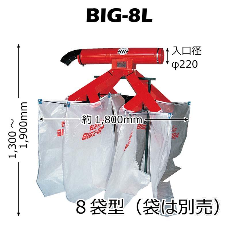 籾殻収集器 もみがらビッグ 8袋型 BIG-8L イガラシ機械工業 もみがら