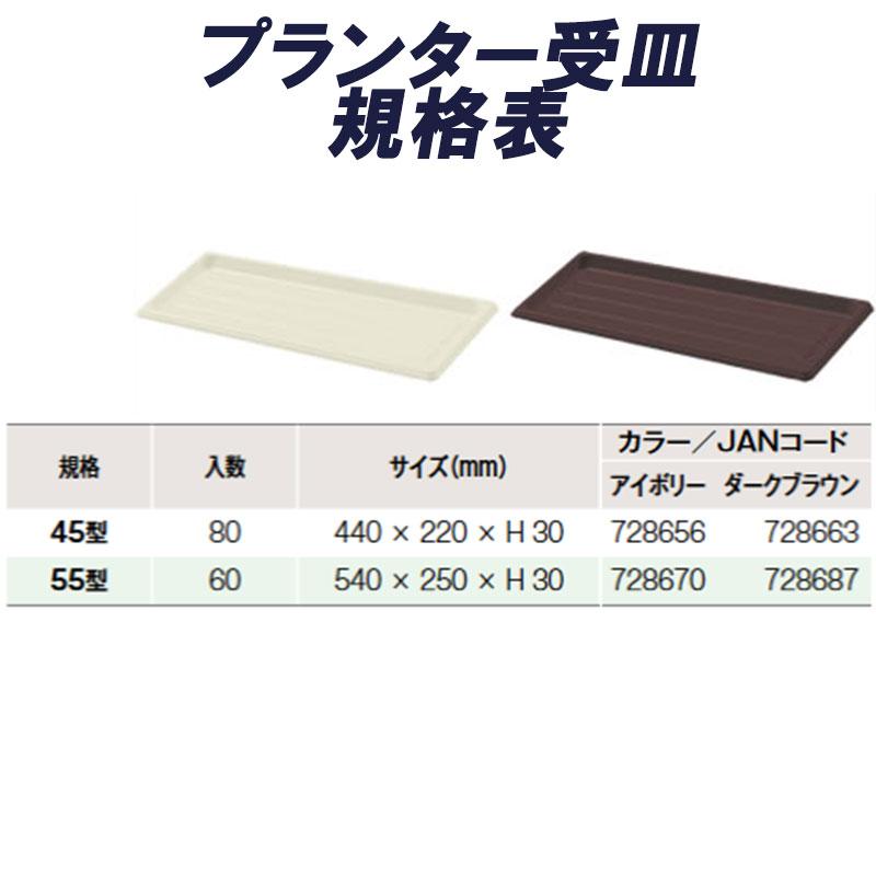80個 プランター受皿 45型 ダークブラウン [ハンドルプランター] 鉢 おしゃれ ガーデニング ポット 園芸 大和 ヤマト タS 個人宅配送不可 代引不可 