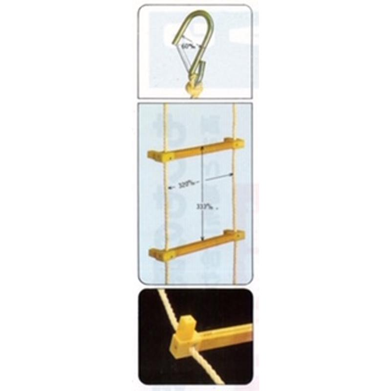 アルミ三列縄はしご 8m No.12037 八ツ矢工業 防災 避難 建築 工場 土木