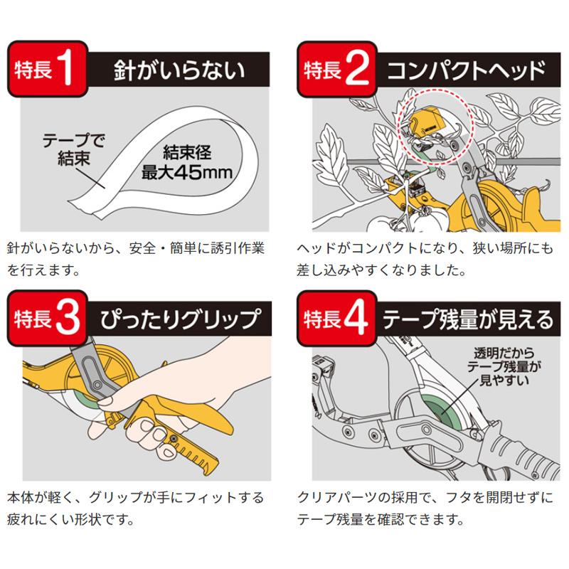 とめたつ2点セット 誘引結束機 とめたつプラス TMA150 とめたつテープ